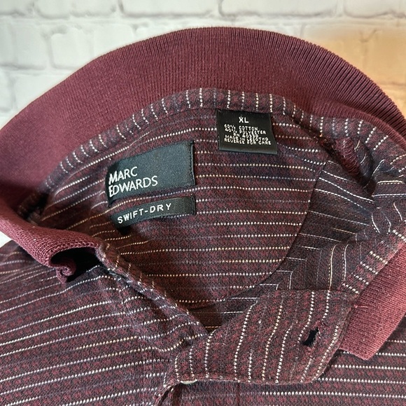 Marc Edwards Polo shirt swift dry material size XL Striped - Picture 2 of 4